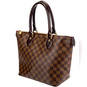 LOUIS VUITTON Handbag Tote Bag Saleya PM Damier canvas Brown Women